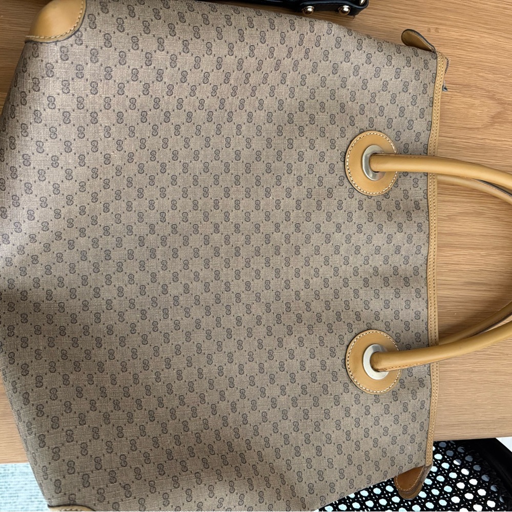 Gucci Tan Tote Bag with Iconic GG Monogram